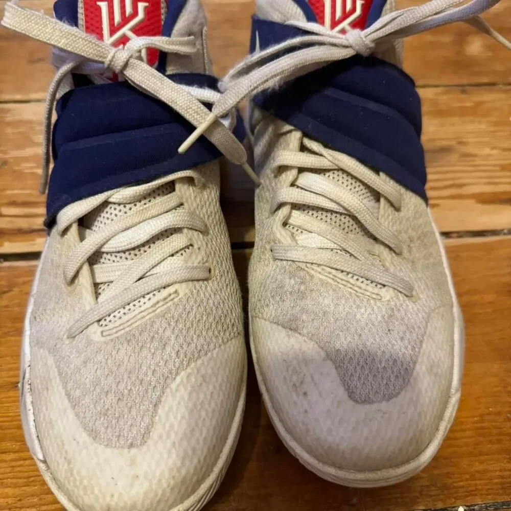 Nike Shoes Youth 5.5 Y Kyrie 2‎ GS USA Lace Up Sneakers 826673-164 White Mesh